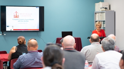 Our President Lera Gontmaher gave a presentation to highlight our company’s success. Photo